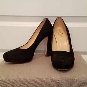 *LAST CALL* Kate Spade Black Suede Platform Heels